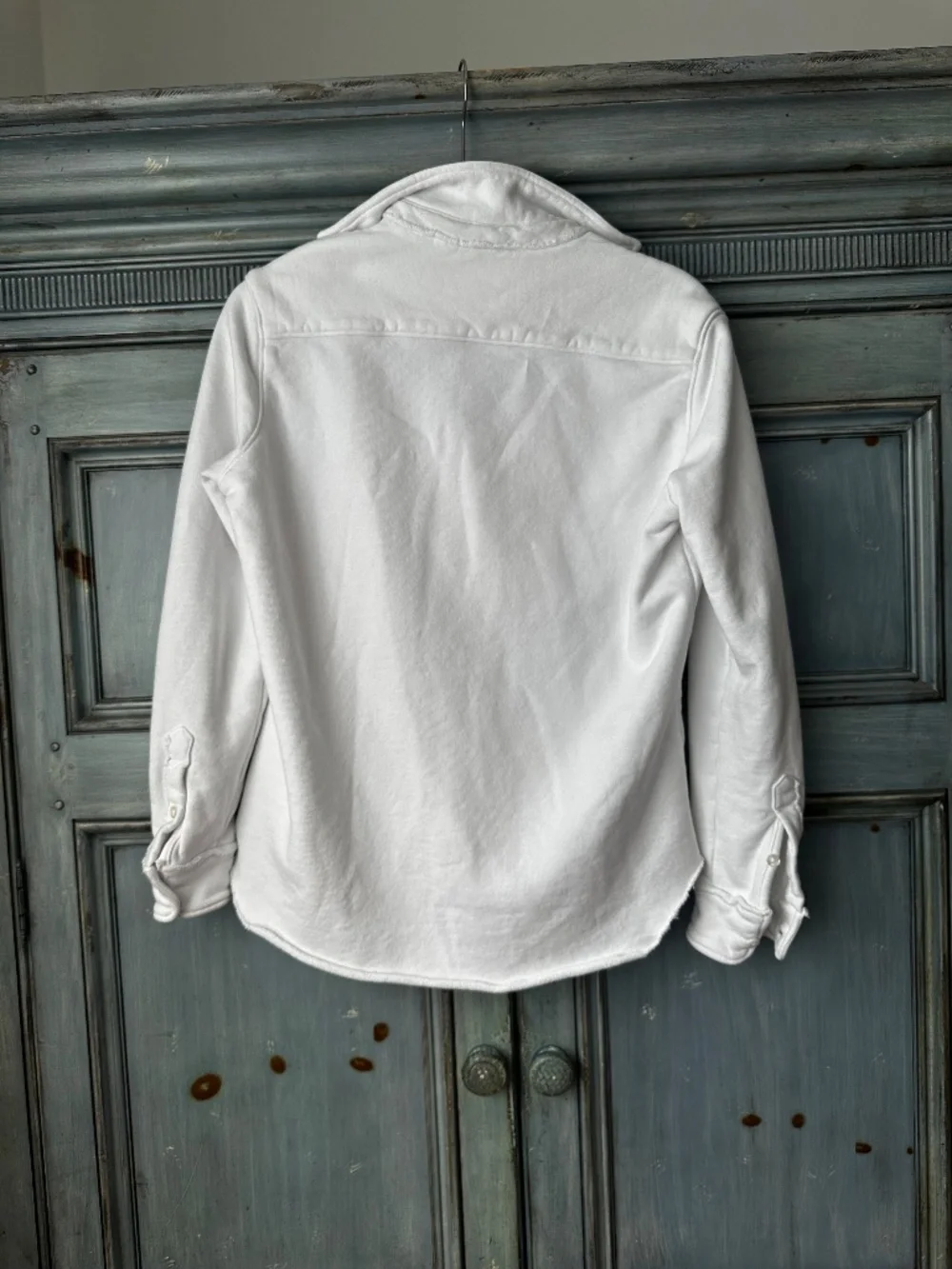 Frank & Eileen Eileen Relaxed Button Up Shirt in White Tripple FLeece Size XS - Picture 11 of 12